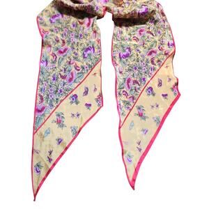 Collection XIIX Silk Floral Kite Scarf Shawl